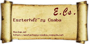 Eszterházy Csaba névjegykártya